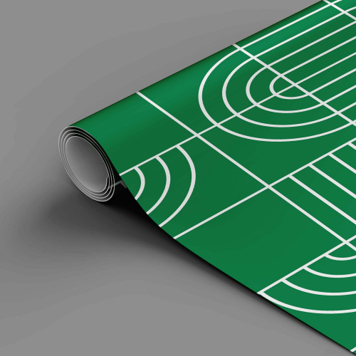 Papel de Parede Geométrico Tube Verde Mata em Rolo COM laminação Protetora